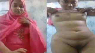 Desi viral mms of Nude Girl Hijab Striptease
