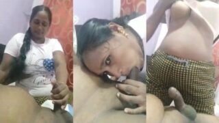 Desi XXX video of Cheater Bhabhi Gives Blowjob